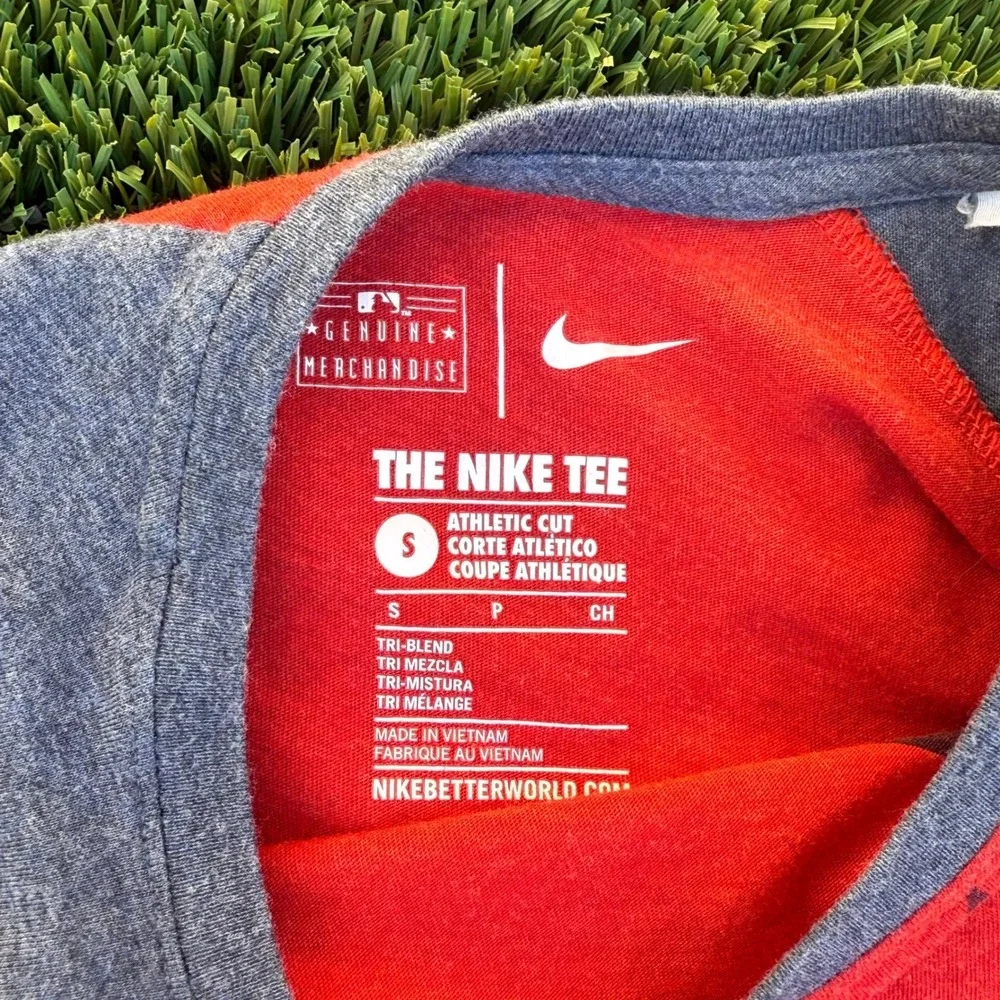Nike Atlanta Braves tri-blend raglan 3/4-sleeve T-shirt‎